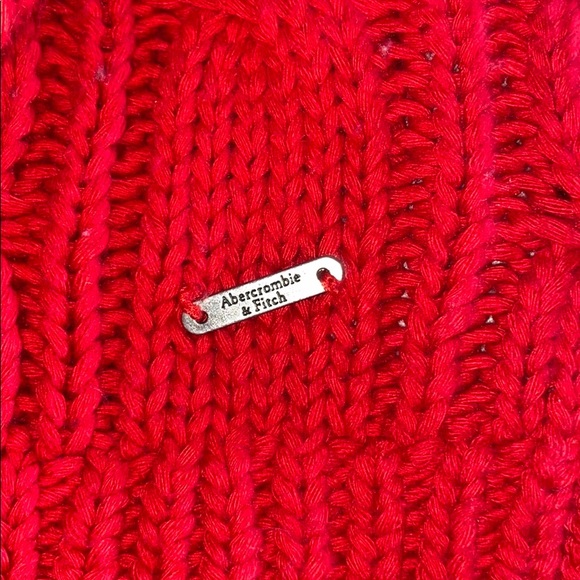 Red Abercrombie and Fitch Cropped Sweater - Picture 2 of 4